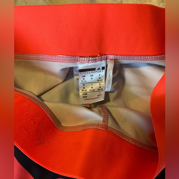 Addidas Stellassport Stella McCartney Pink Printed Tights Size M - Picture 5 of 7